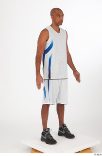  Tiago basketball clothing black sneakers dressed standing white shorts white tank top whole body 0008.jpg